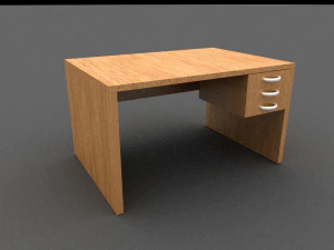 Schreibtisch aus Holz 3D Modell