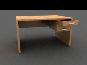 wooden desk Modelo 3D