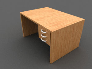 wooden desk Modelo 3D