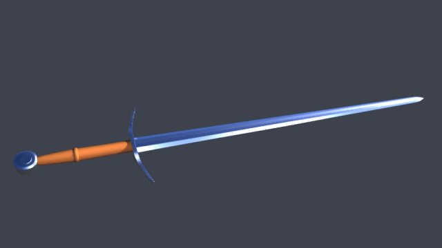 bastard sword 3D 模型 .c4d .max .obj .3ds .fbx .stl .blend