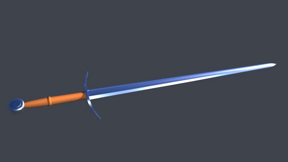 bastard sword 3D Model .c4d .max .obj .3ds .fbx .stl .blend