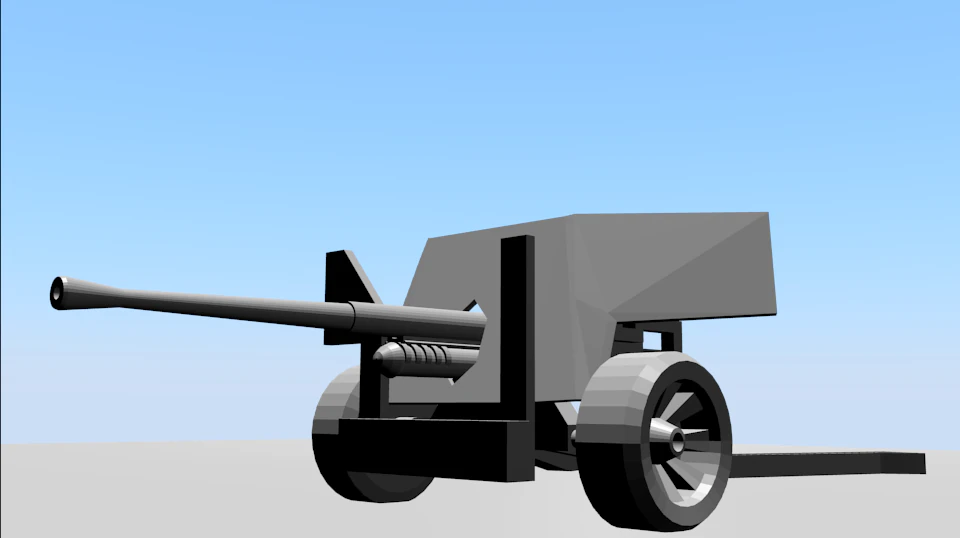 cannon 3D Print Model .c4d .max .obj .3ds .fbx .stl .blend 