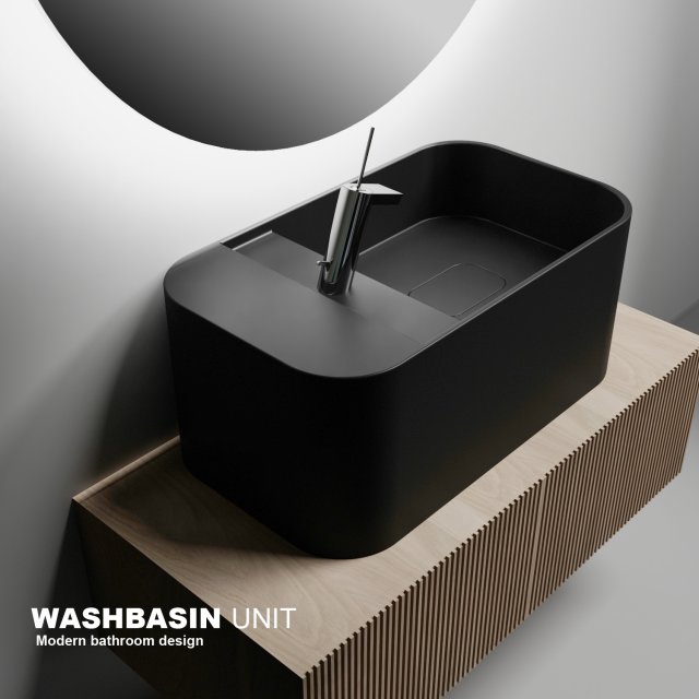 washbasinmodern 3D Модель .c4d .max .obj .3ds .fbx .stl .blend 