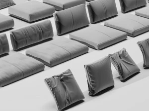 cojines y asiento Modelo 3D