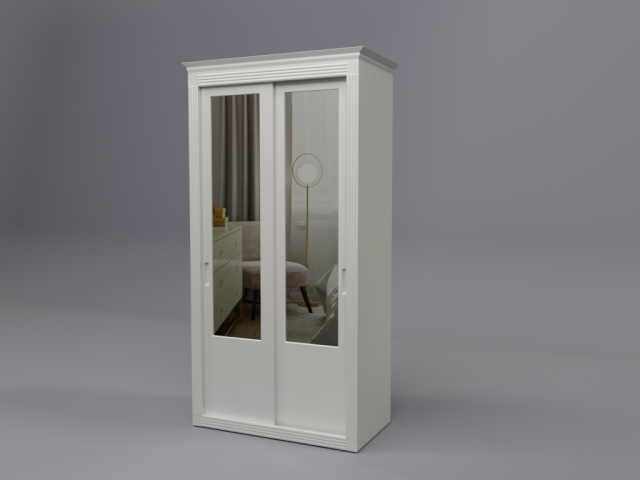 two-winged classic wardrobe 3D Model .c4d .max .obj .3ds .fbx .stl .blend 