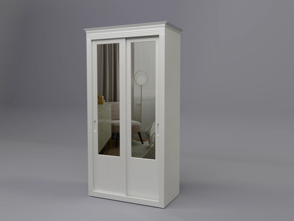 two-winged classic wardrobe 3D Model .c4d .max .obj .3ds .fbx .stl .blend 