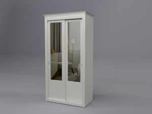 two-winged classic wardrobe 3D मॉडल