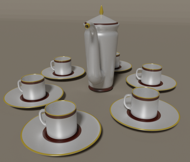 coffee pot for six people 3D Model .c4d .max .obj .3ds .fbx .stl .blend 