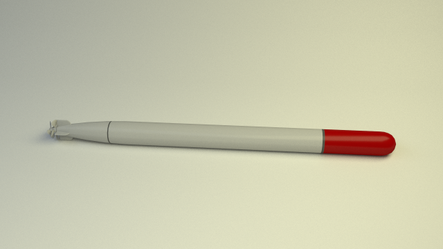 japanese torpedo type 93 3D Model .c4d .max .obj .3ds .fbx .stl .blend 
