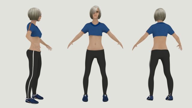 girl meri blend fbx 3ds 3D मॉडल .c4d .max .obj .3ds .fbx .stl .blend 