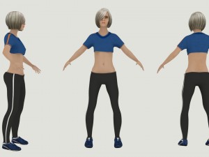 girl meri blend fbx 3ds Modelo 3D
