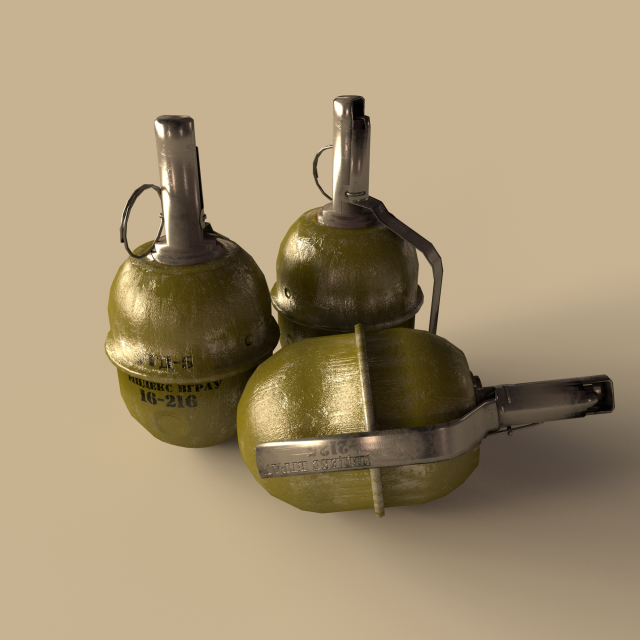 soviet grenade rgd5 Model 3D .c4d .max .obj .3ds .fbx .stl .blend 