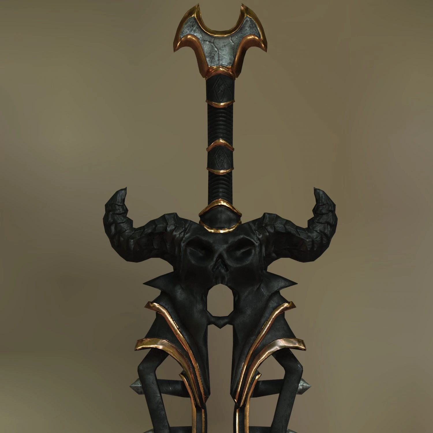 deadknight sword low-poly 3D Model .c4d .max .obj .3ds .fbx .stl .blend 