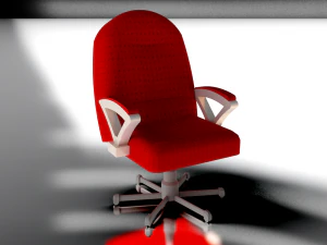 uma cadeira vermelha simples Modelo 3D