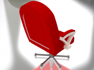 a simple red chair Model 3D