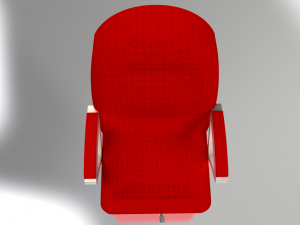 a simple red chair Model 3D