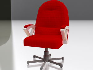 a simple red chair Model 3D