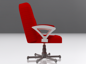 a simple red chair Model 3D