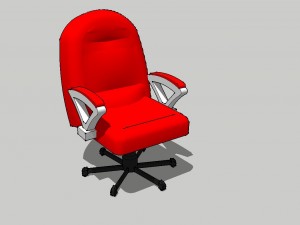 a simple red chair Model 3D
