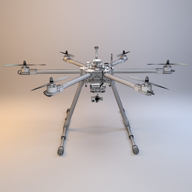 hexacopter tarot t810 3D Model in Commercial 3DExport