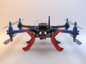 octocopter - 3dr octo-quad 3D Модель