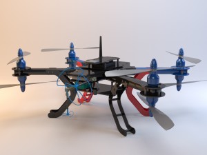 octocopter - 3dr octo-quad 3D Модель
