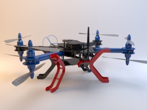 octocopter - 3dr octo-quad 3D Model