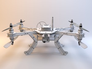 octocopter - 3dr octo-quad 3D Модель