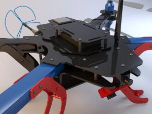 octocopter - 3dr octo-quad 3D Model
