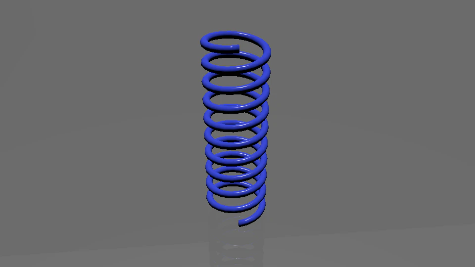realistic coil spring 3D Model .c4d .max .obj .3ds .fbx .stl .blend