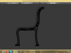 bench and night lamp 3D Model
