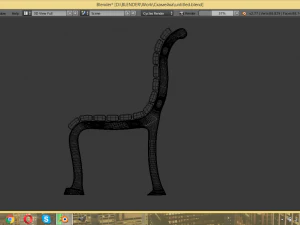 bench and night lamp 3D Model
