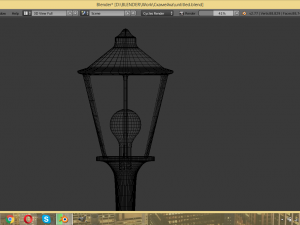 bench and night lamp 3D Model