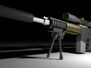sr-25 rifle 3D Model