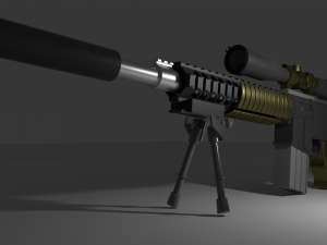 sr-25 rifle 3D 모델