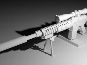 sr-25 rifle 3D Model