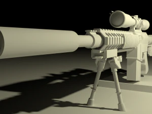 sr-25 rifle 3D Model