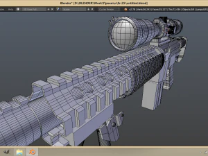 sr-25 rifle 3D Model