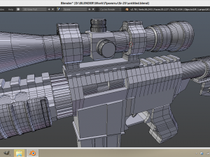 sr-25 rifle 3D 모델