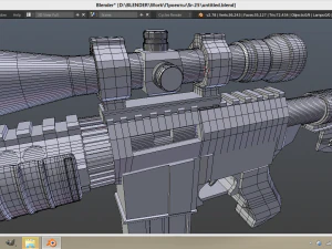 sr-25 rifle 3D Model