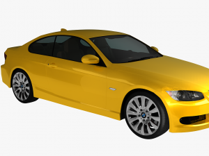 bmw 3 series e92 car sport coupe Model 3D