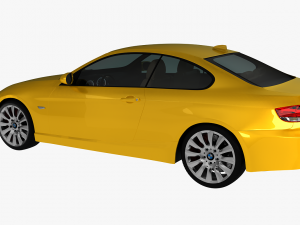 bmw 3 series e92 car sport coupe Model 3D