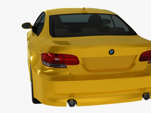 bmw 3 series e92 car sport coupe Model 3D