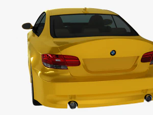 bmw 3 series e92 car sport coupe 3D Model