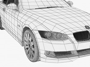 bmw 3 series e92 car sport coupe Model 3D