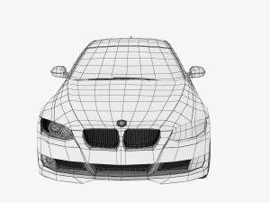 bmw 3 series e92 car sport coupe Model 3D
