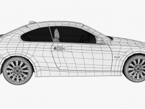 bmw 3 series e92 car sport coupe Model 3D