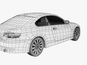 bmw 3 series e92 car sport coupe Model 3D