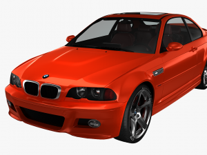 bmw 3-series e46 sedan car 3D 模型