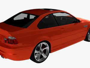 bmw 3-series e46 sedan car 3D Model